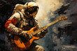 Astronaut with a guitar