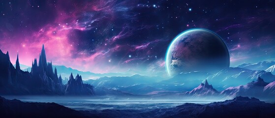 Illustration of a planet on the background of space