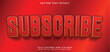 © Vabuk Rayhan - Free vector subscribe button text effect, editable red and play text style