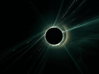 Wall Mural - total solar eclipse in the sky,created with generative ai tecnology.