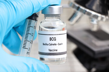 Poster - BCG vaccine in a vial, immunization and treatment of infection