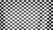 Black And White Checkered Cloth Blown Down On Alpha Channel