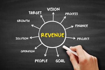 Wall Mural - Revenue mind map process, business concept for presentations and reports