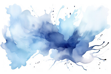 Canvas Print - Slate blue watercolor splash, clip art suitable