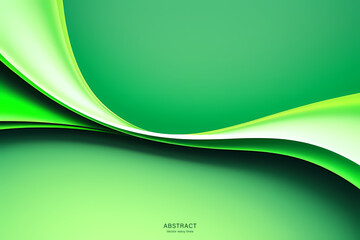 Abstract Green Background. colorful wavy design wallpaper. creative graphic 2 d illustration. trendy fluid cover with dynamic shapes flow.