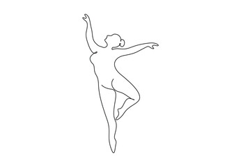 Wall Mural - Yoga continuous one line drawing. Isolated on white background vector illustration. Pro vector. 