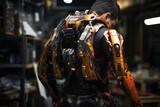 Fototapeta  - Biomechanical exosuit assisting individuals with mobility