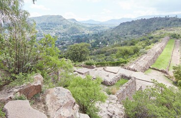 the former aztec spa, garden and royal palace of texcotzingo, located in mexico state