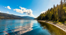 Beautiful Shuswap Lake During The Autumn Season; British Columbia, Canada