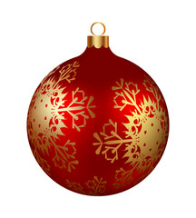 Wall Mural - Christmas Decoration Red With Gold Glass Ball