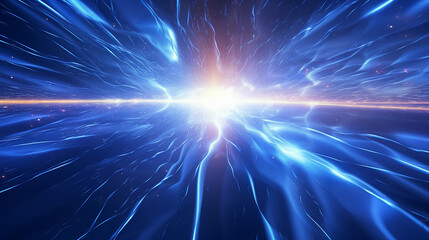 Aufkleber - Abstract Electric Spark Trails in a Futuristic Background