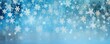 © Daniela - Christmas white snowflakes in the blue sky at a window shutter backgrounds. Freezing winter holiday, blue snowflakes background.