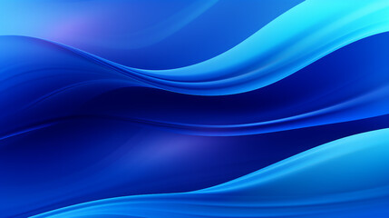 Poster - Dynamic Blue Waves Abstract Motion Background