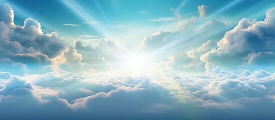 Leinwandbilder - Gorgeous sky with sunbeam Copy space image Place for adding text or design