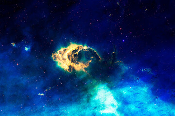 Wall Mural - bright purple galaxy. elements of this image furnished by nasa