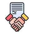 © SAMDesigning - Employment Contract Flat Multicolor Icon