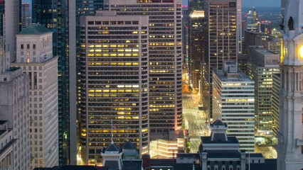 Sticker - Philadelphia rooftop timelapse morning sunrise