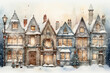 - 9.Christmas landscape; winter joys; vintage style; Christmas;  generative ai