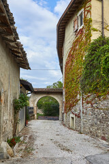 Wall Mural - Beautiful view of the historic old town of Cavriana, province of Mantua, Italy.  