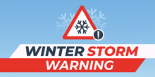 Winter Season Alert. Storm And Blizzard Warning. Warning Triangle Sign With Snowflake Icon. Vector Illustration.