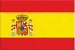 Leinwandbild Motiv flag of Spain. National Spanish flag on fabric surface. European country