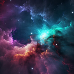 Wall Mural - Visually Striking Colourful Nebula