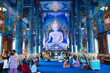 Buddha image in Wat Rong Suea Ten also known as the Blue Temple, Chiang Rai, Thailand