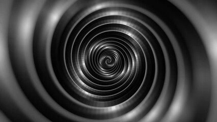 Wall Mural - minimal spiral in infinite rotation. abstract background in gray and black color. dizzy concentric p