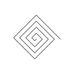 Wall Mural - A simple spiral in cusp shapes, isolated on transparent background