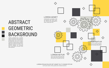 Wall Mural - digital technology vector concept illustration. abstract geometric style background. design for bann