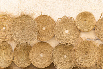 Wall Mural - Woven baskets for sale at the outdoor souk in Bir al Haffay.