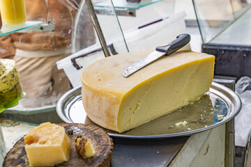 Wall Mural - Fresh cheese at a shop in the Testour souk.