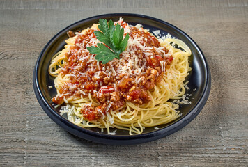 Canvas Print - spaghetti with sauce bolognese