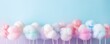 Background of colorful cotton candy in soft pastel color. AI generated.