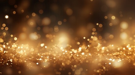 Wall Mural - golden new year or christmas holidays particles and sprinkles for a holiday celebration. shiny golde