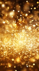 Wall Mural - golden new year or christmas holidays particles and sprinkles for a holiday celebration. shiny golde