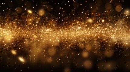 Wall Mural - golden new year or christmas holidays particles and sprinkles for a holiday celebration. shiny golde