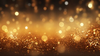 Wall Mural - golden new year or christmas holidays particles and sprinkles for a holiday celebration. shiny golde