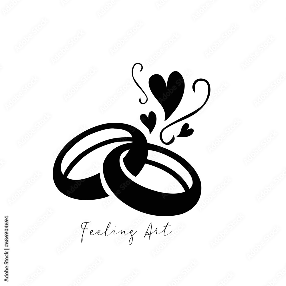 Marriage Rings Svg png , Ring Svg, Wedding Svg, Clipart, Silhouette ...