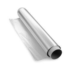 Poster - One roll of aluminum foil isolated on white