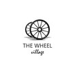 Cart wheel vehicle traditional logo design, farming wagon wood, cart wood rustic, traditional cart design.