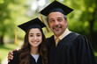 © Nurul - Happy young woman with her father on graduation day