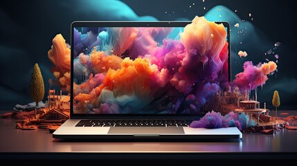 Wall Mural - Creative visual of software and app for gadget applications. User experience Design concept.