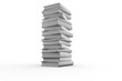 © vectorfusionart - Digital png illustration of stack of white books on transparent background