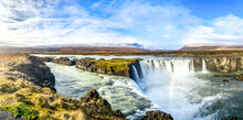 Majestic Godafoss Waterfall in Iceland