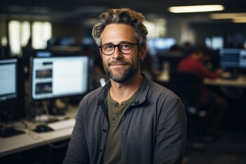 Portrait of a Professional IT Worker in an Office Environment

