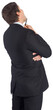 © vectorfusionart - Digital png photo of back of caucasian businessman standing on transparent background