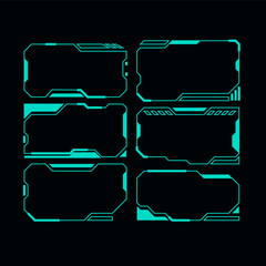 Abstract frames technology futuristic interface hud vector design.