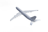 Fototapeta  - Digital png illustration of white plane on transparent background
