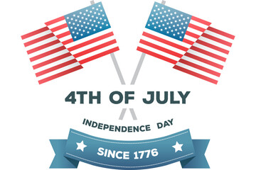 Wall Mural - Digital png illustration of 4th of july independence day text on transparent background